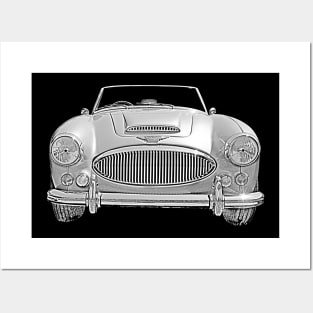 Austin-Healey 3000 Mk III 1960s British classic car Posters and Art